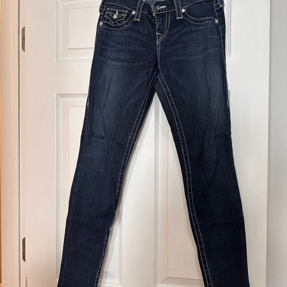 True Religion Blue Skinny Jeans with Stretch